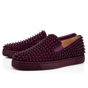 Christian Louboutin Roller-Boat Purple Suede Trainers 41
